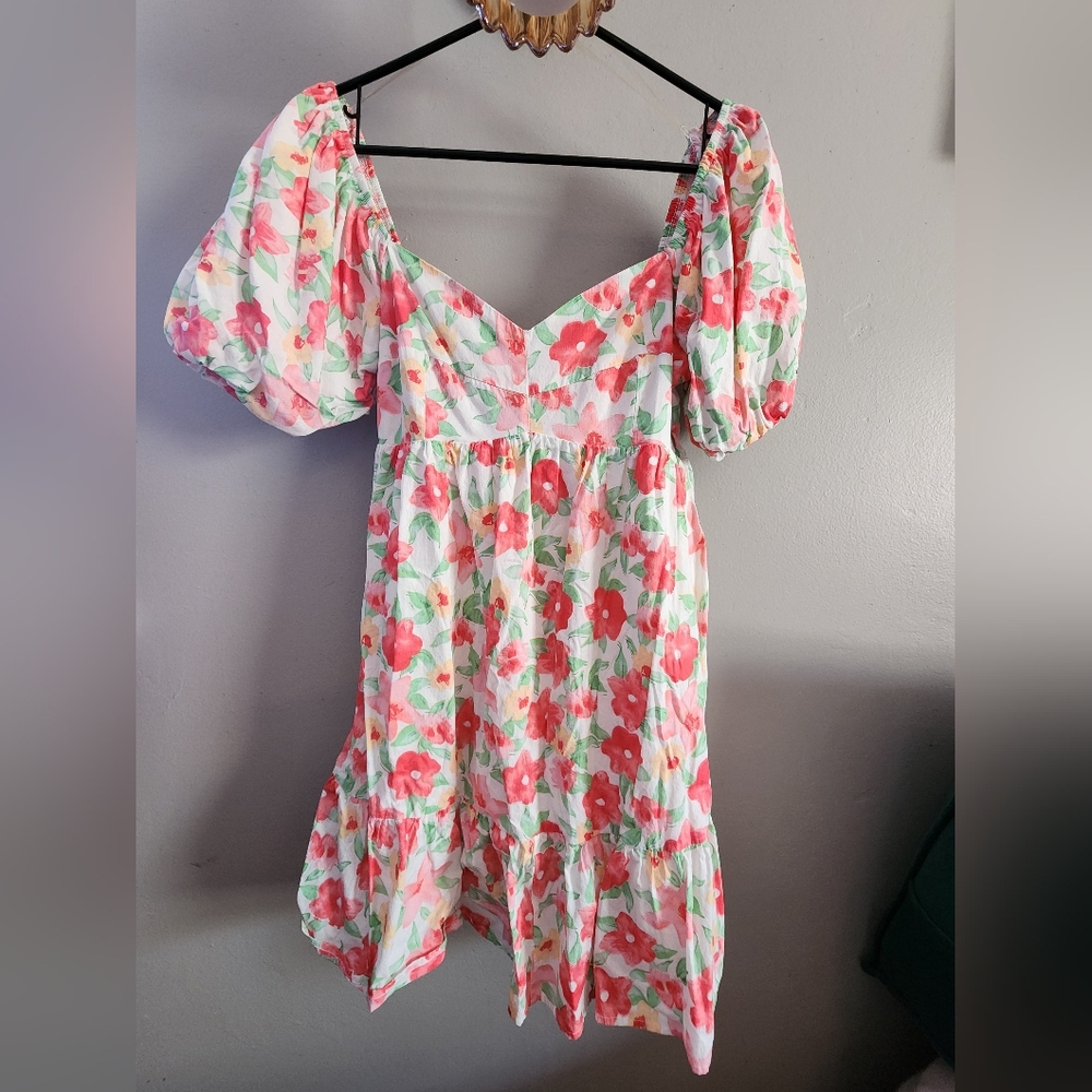 &merci Floral Dress with Puff Sleeves | Kentucky Derby Dress